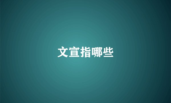 文宣指哪些
