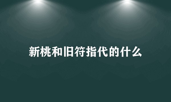 新桃和旧符指代的什么