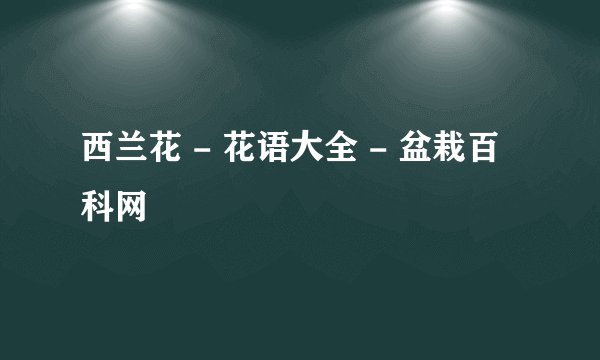 西兰花 - 花语大全 - 盆栽百科网