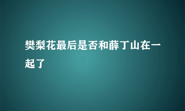 樊梨花最后是否和薛丁山在一起了