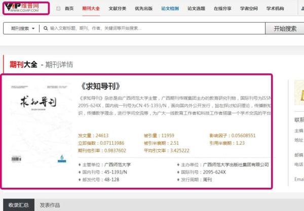 《求知导刊》是什么级别期刊?能评职称吗?知网收录吗?