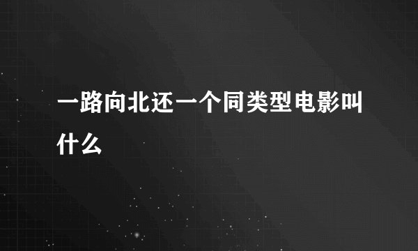 一路向北还一个同类型电影叫什么