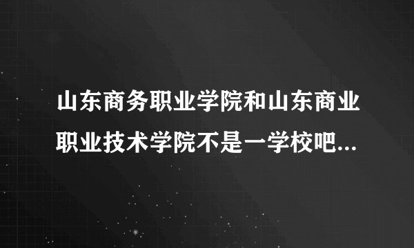 山东商务职业学院和山东商业职业技术学院不是一学校吧，那个好些