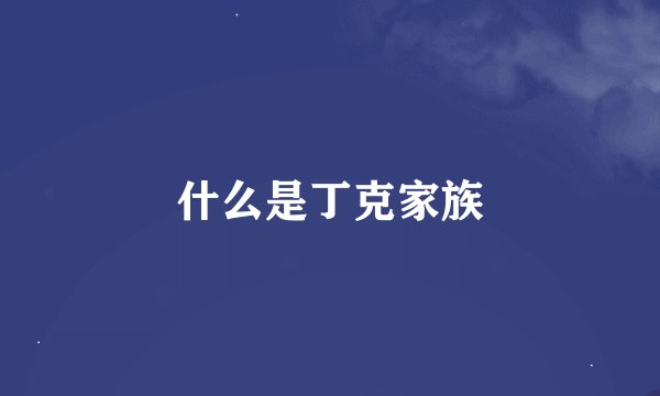 什么是丁克家族