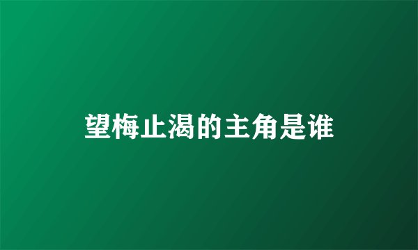 望梅止渴的主角是谁