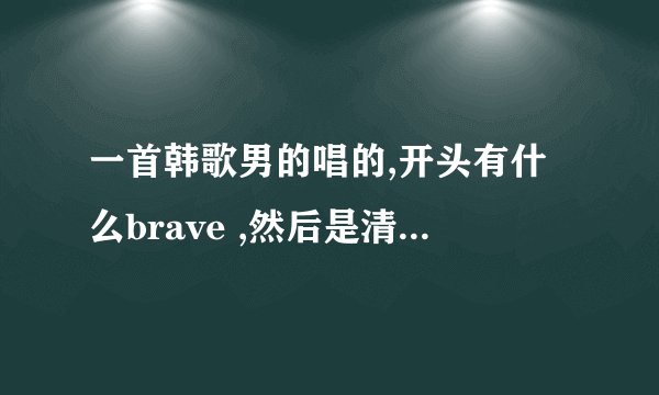 一首韩歌男的唱的,开头有什么brave ,然后是清唱一句 let it go 这是是什么歌