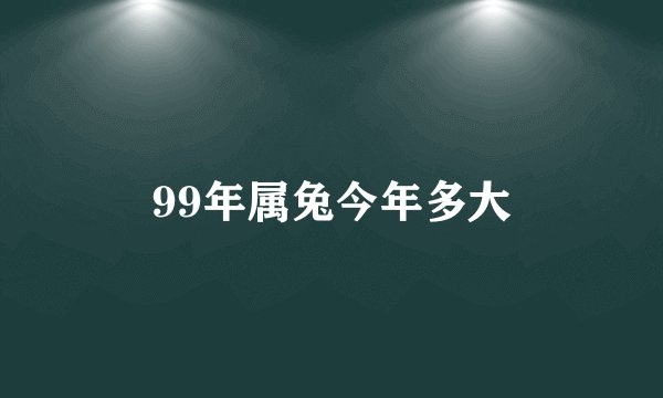 99年属兔今年多大