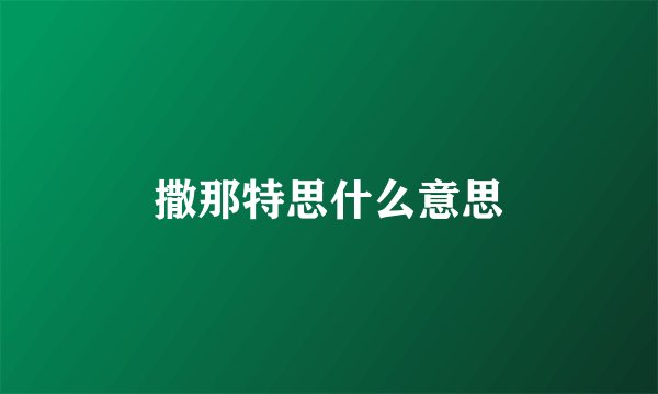 撒那特思什么意思