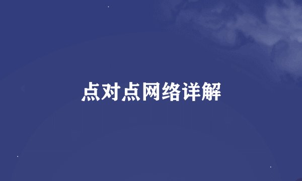 点对点网络详解