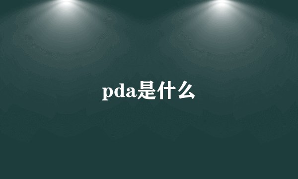 pda是什么