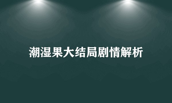 潮湿果大结局剧情解析