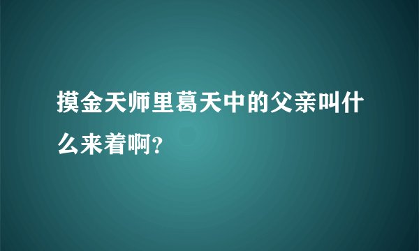 摸金天师里葛天中的父亲叫什么来着啊？