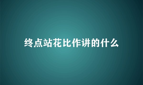 终点站花比作讲的什么