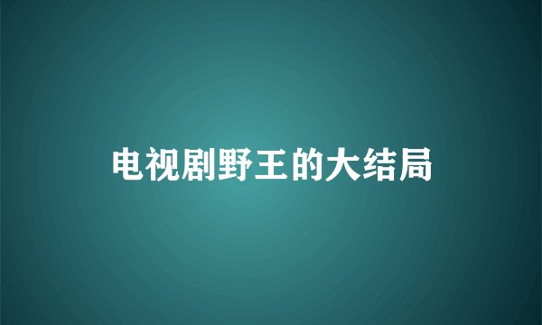 电视剧野王的大结局