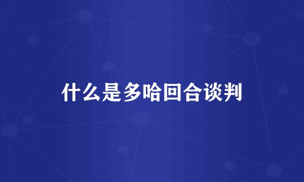 什么是多哈回合谈判