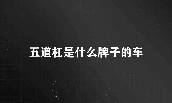 五道杠是什么牌子的车
