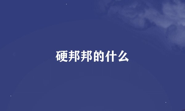 硬邦邦的什么