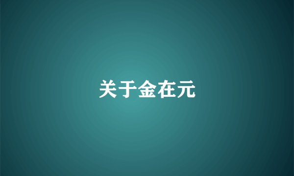 关于金在元