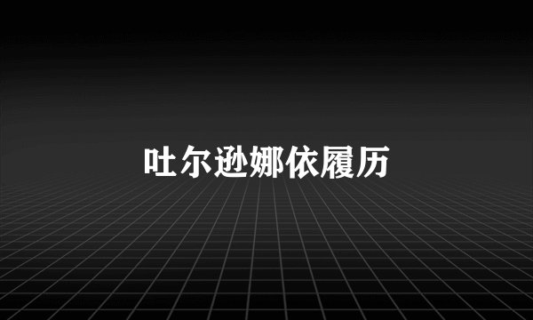 吐尔逊娜依履历