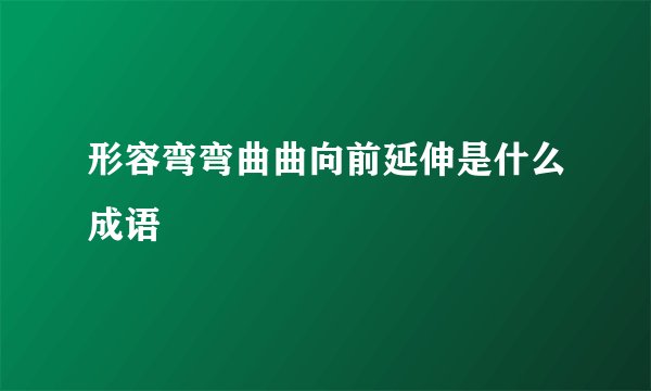 形容弯弯曲曲向前延伸是什么成语