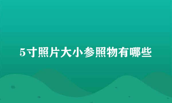 5寸照片大小参照物有哪些