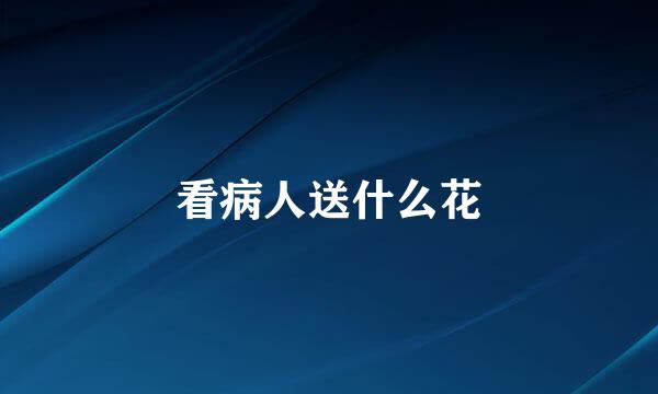 看病人送什么花