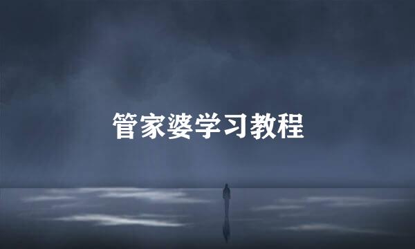 管家婆学习教程