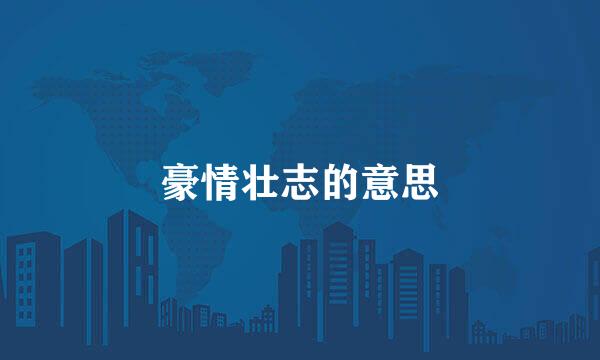 豪情壮志的意思