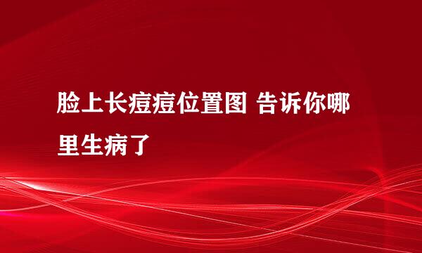 脸上长痘痘位置图 告诉你哪里生病了