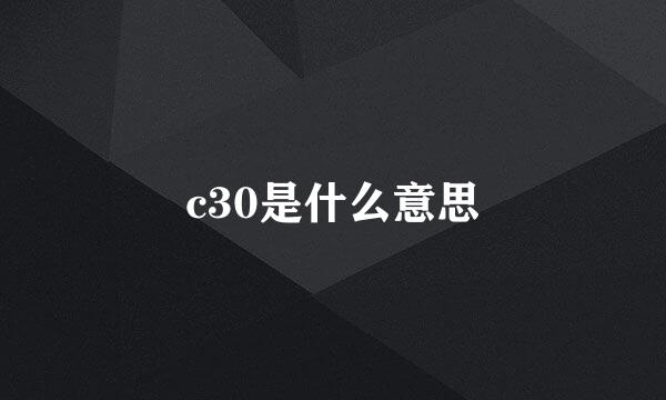 c30是什么意思