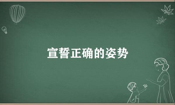 宣誓正确的姿势