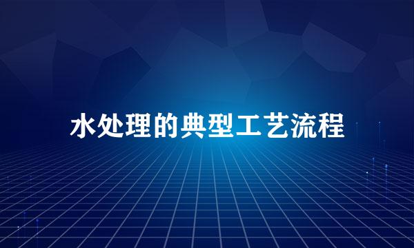 水处理的典型工艺流程