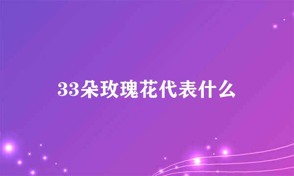 33朵玫瑰花代表什么