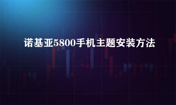 诺基亚5800手机主题安装方法
