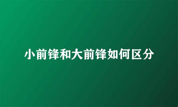小前锋和大前锋如何区分