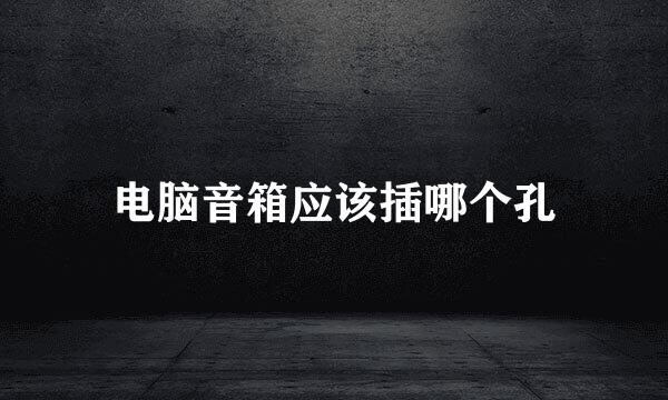 电脑音箱应该插哪个孔