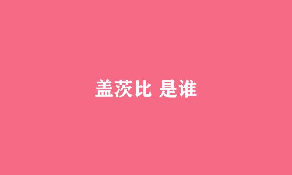 盖茨比 是谁