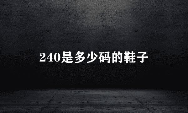 240是多少码的鞋子