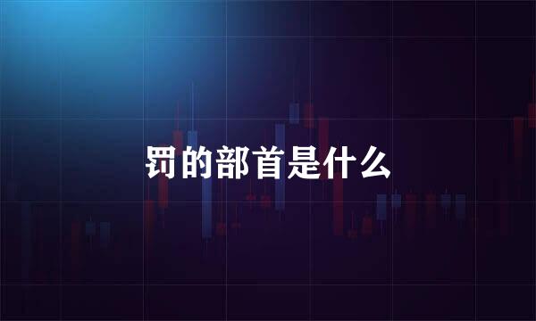 罚的部首是什么