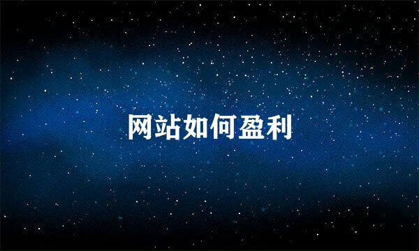 网站如何盈利