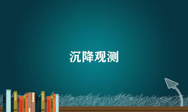 沉降观测