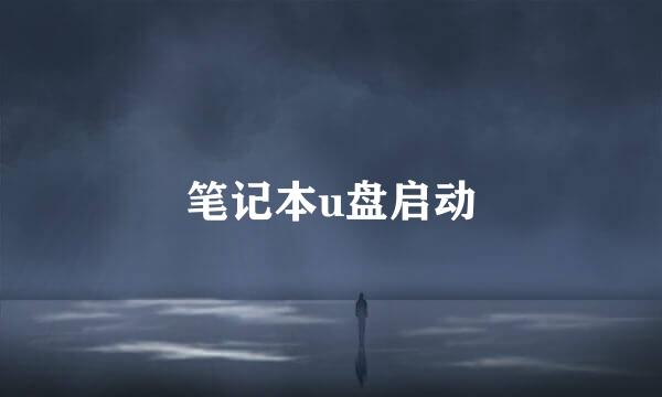 笔记本u盘启动