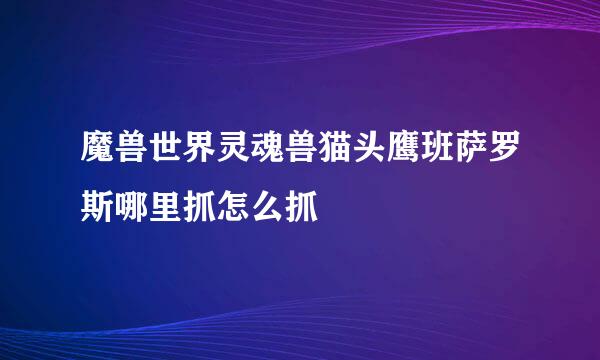 魔兽世界灵魂兽猫头鹰班萨罗斯哪里抓怎么抓
