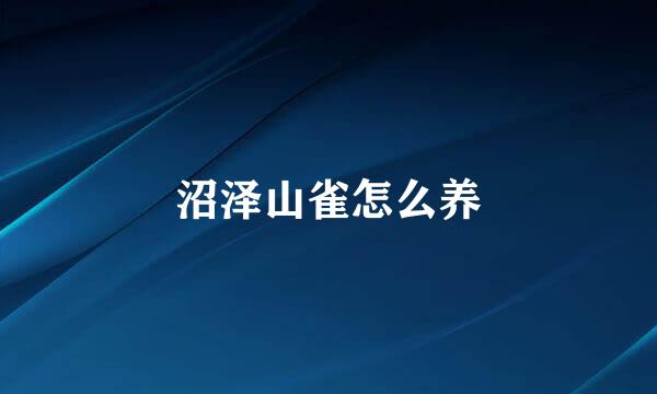 沼泽山雀怎么养