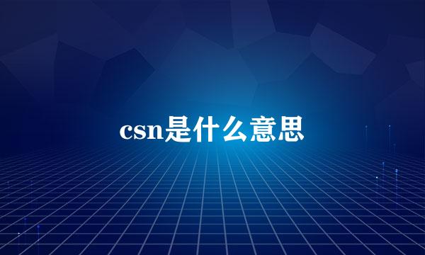 csn是什么意思