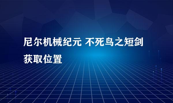尼尔机械纪元 不死鸟之短剑 获取位置