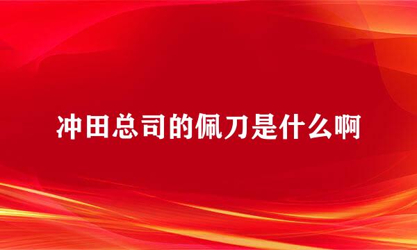 冲田总司的佩刀是什么啊