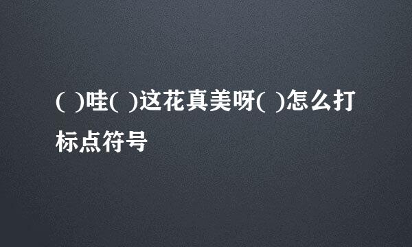 ( )哇( )这花真美呀( )怎么打标点符号
