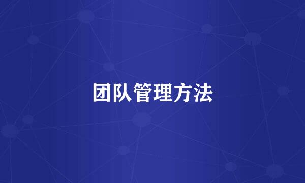 团队管理方法