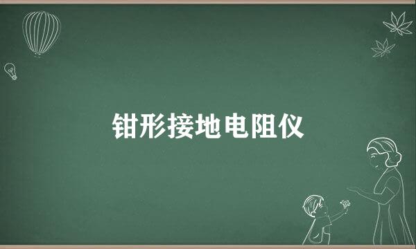 钳形接地电阻仪
